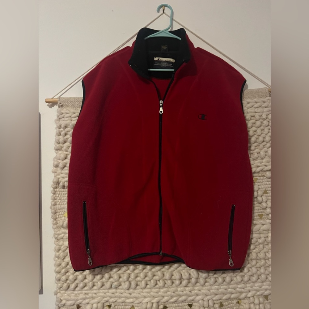 Authentic Champion red vest, large.
